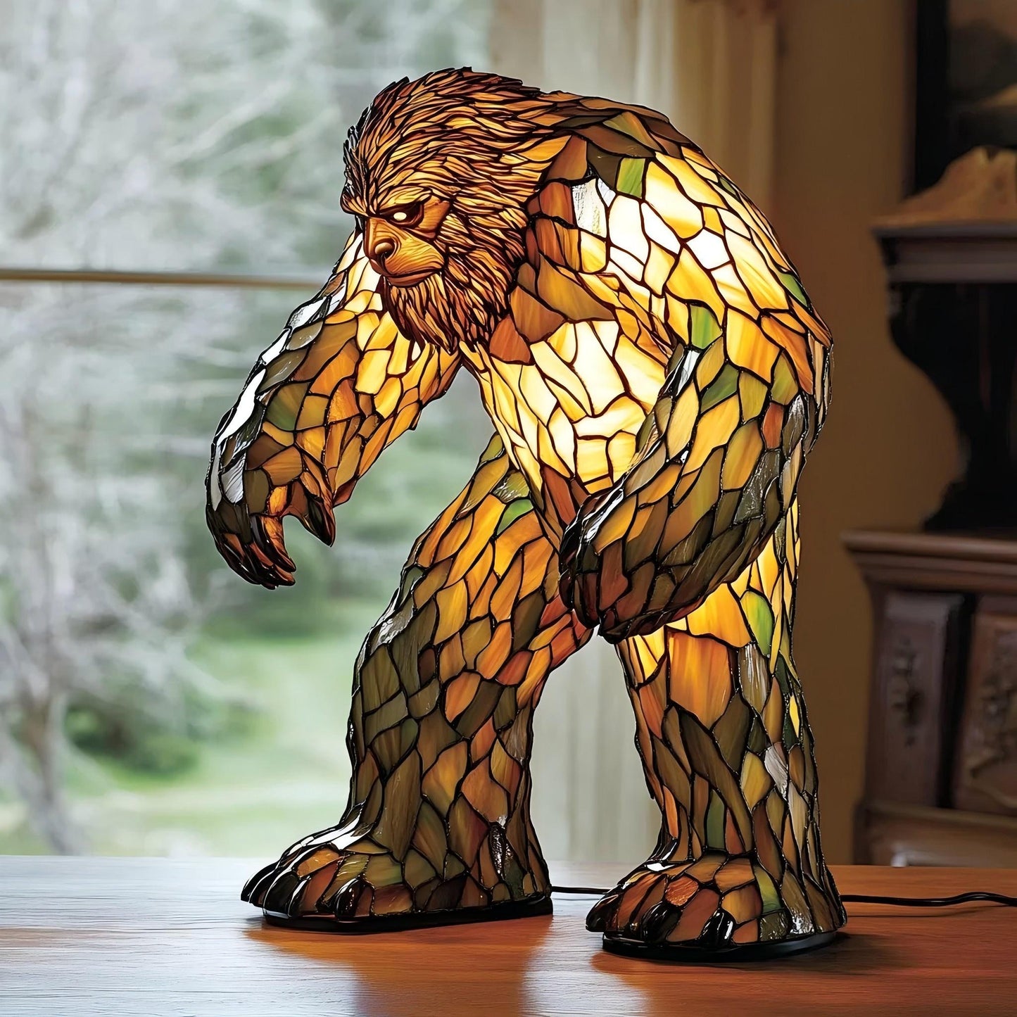 Mighty Gorilla Resin Art Lamp