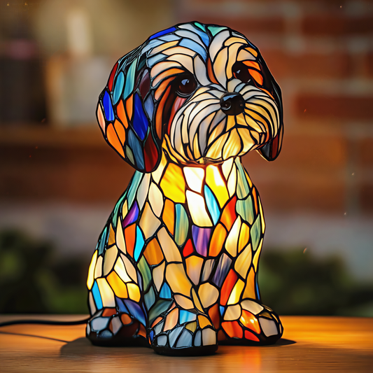 Cavoodle Resin Art Lamp