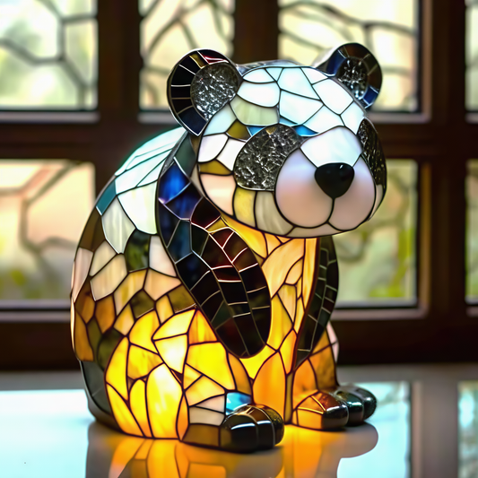 Panda Resin Art Lamp