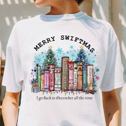 Swiftie Merry Christmas For Booker Book Lover Album Name Song Sweatshirt
