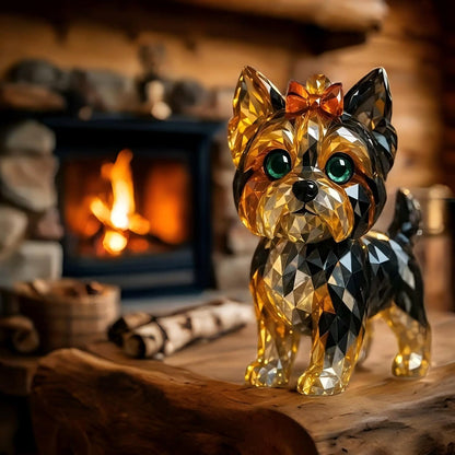 Yorkshire Terrier Crystal Art Figurine