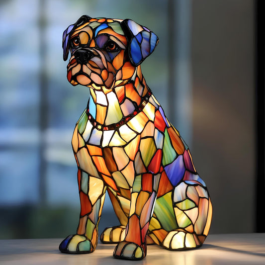 Great Dane Resin Art Lamp