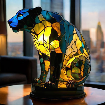 Jaguar Resin Art Lamp