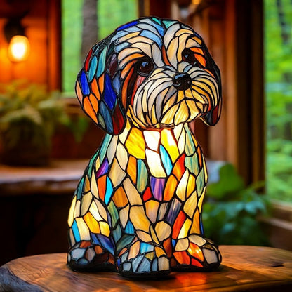 Maltese Resin Art Lamp