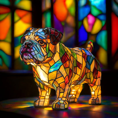 Bulldog Resin Art Lamp/A