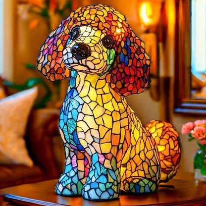 Poodle Resin Art Lamp