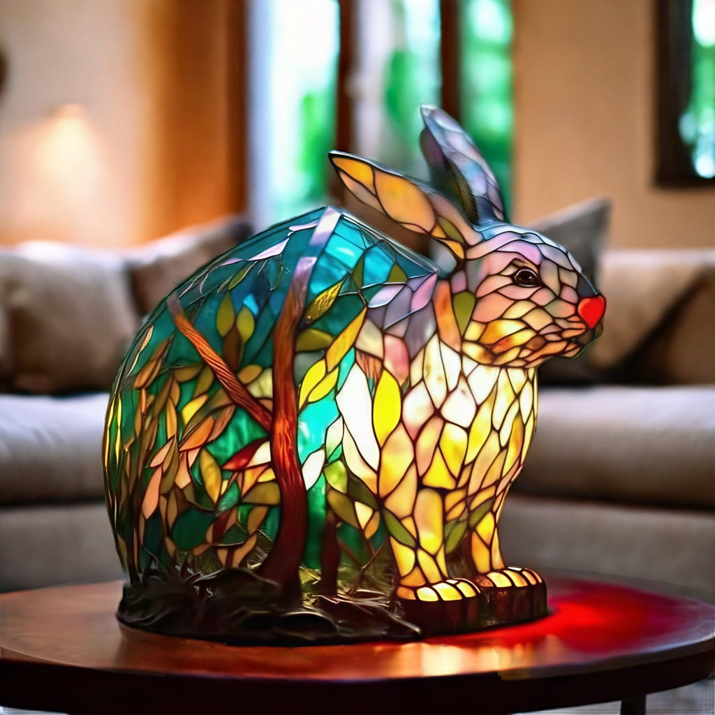 Rabbit Resin Art Lamp