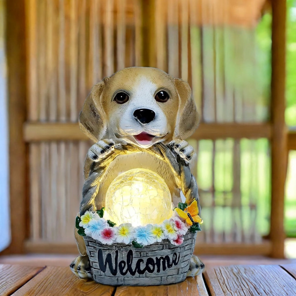 Easter Puppy Resin Art Lamp