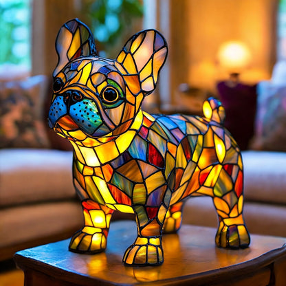 Bulldog Resin Art Lamp