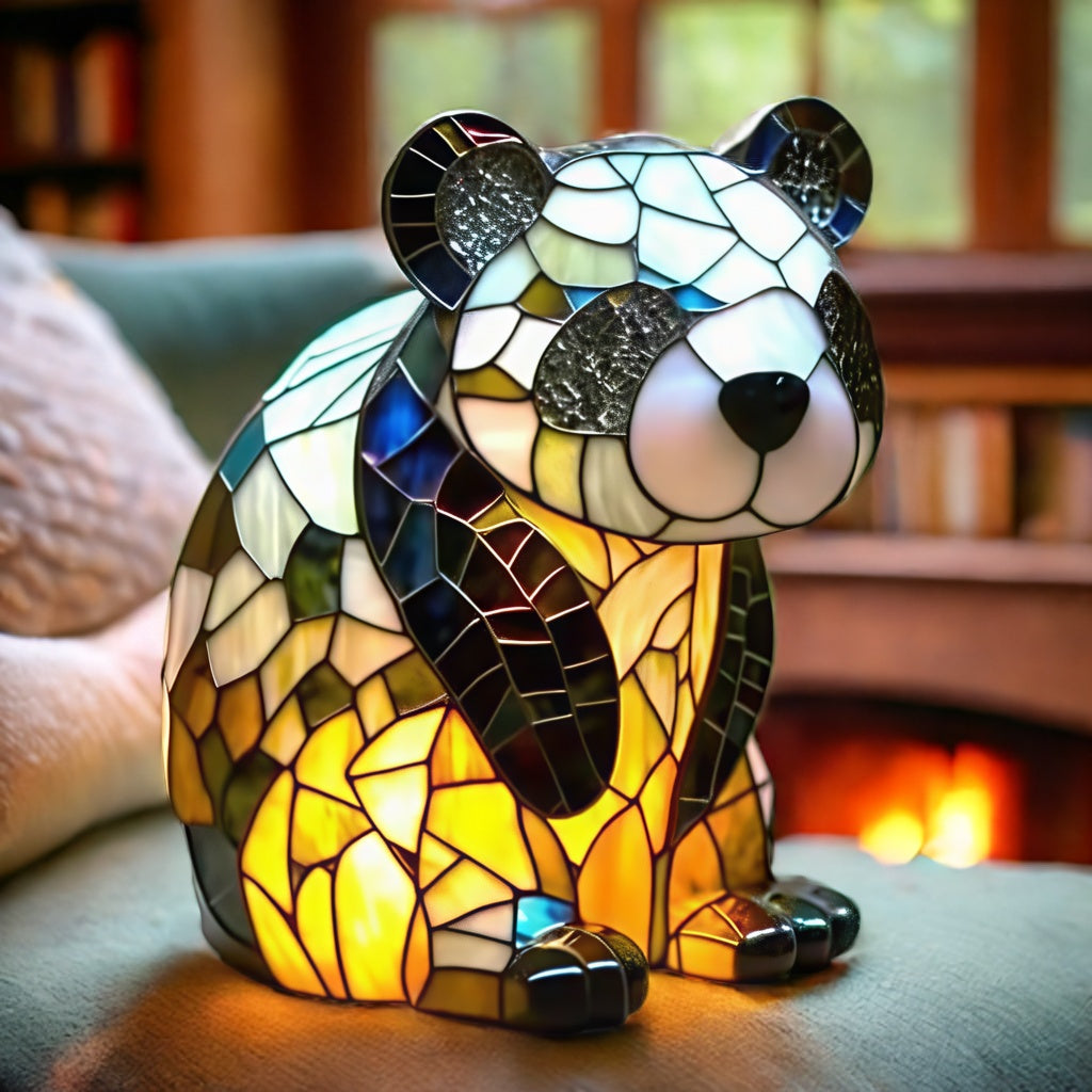 Panda Resin Art Lamp