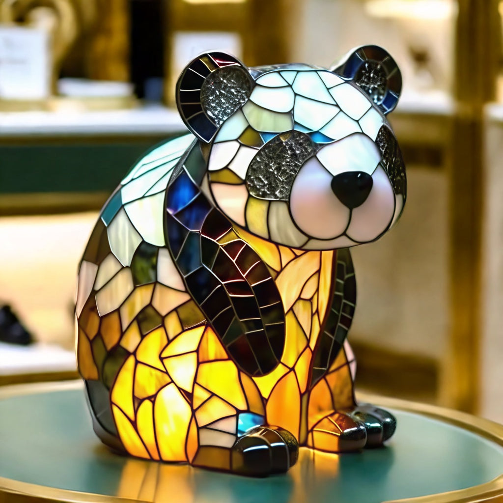 Panda Resin Art Lamp