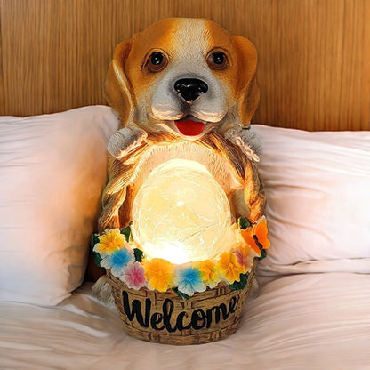 Easter Puppy Resin Art Lamp