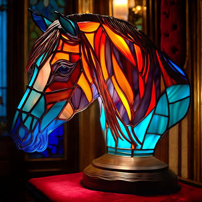 Horse Head Resin Art Lamp