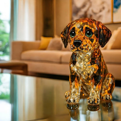 Labrador Retriever Crystal Art Figurine