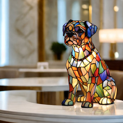 Great Dane Resin Art Lamp