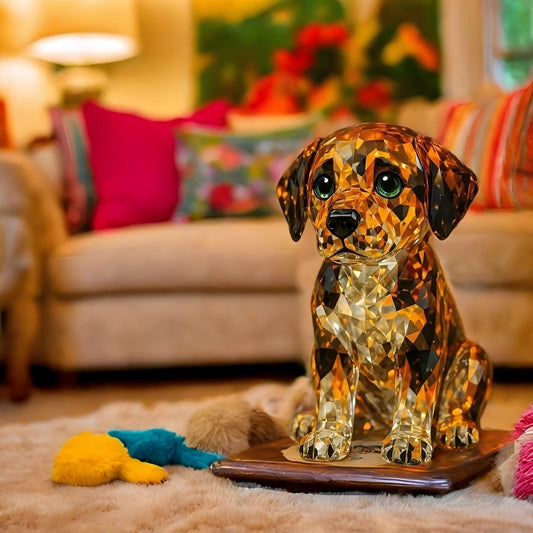 Labrador Retriever Crystal Art Figurine