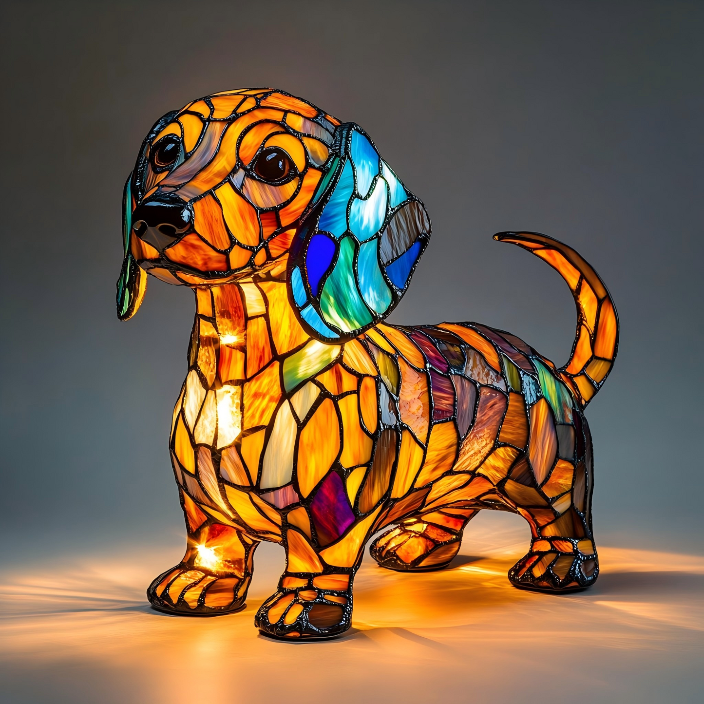 Dachshund Resin Art Lamp