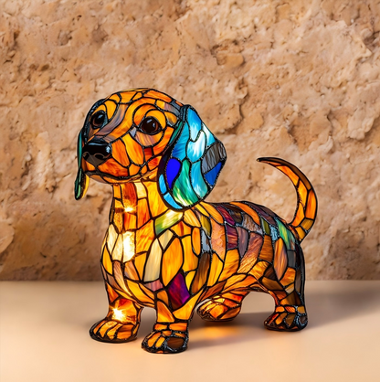Dachshund Resin Art Lamp