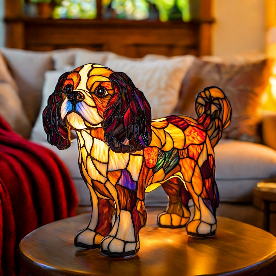 King Charles Spaniel Resin Art Lamp
