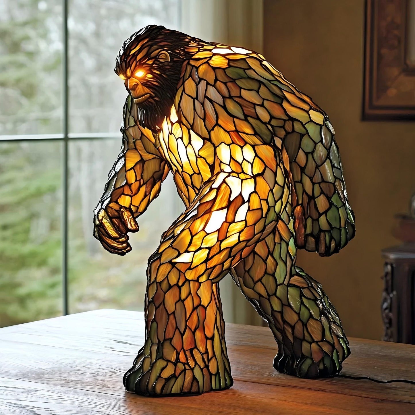 Mighty Gorilla Resin Art Lamp