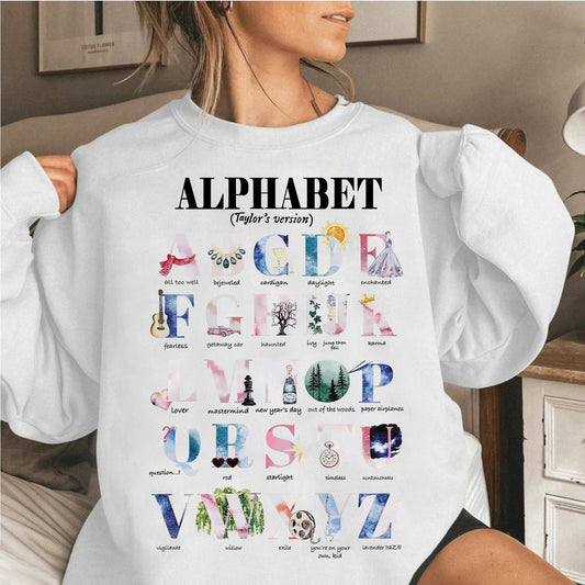 Swiftie Alphabet TayL Version Graphic Back To School TShirt