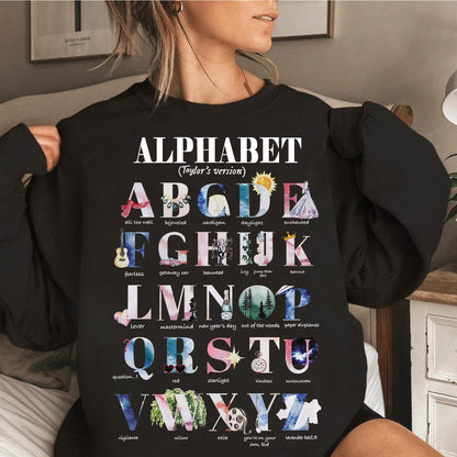 Swiftie Alphabet TayL Version Graphic Back To School TShirt