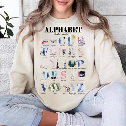 Swiftie Alphabet TayL Version Graphic Back To School TShirt