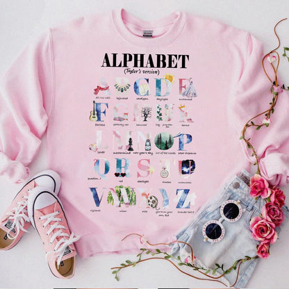 Swiftie Alphabet TayL Version Graphic Back To School TShirt