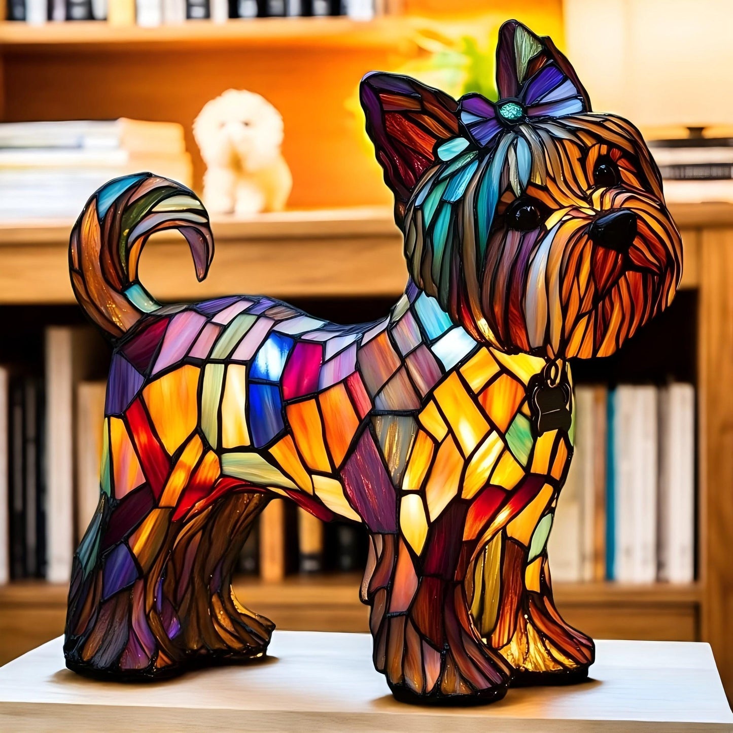 Yorkshire Terrier Resin Art Lamp