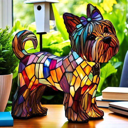 Yorkshire Terrier Resin Art Lamp